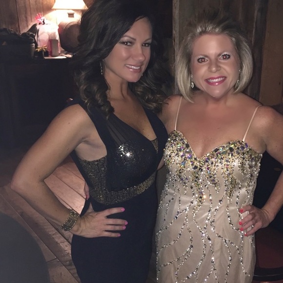 Black and Gold Party Dress - Picture 2 of 2